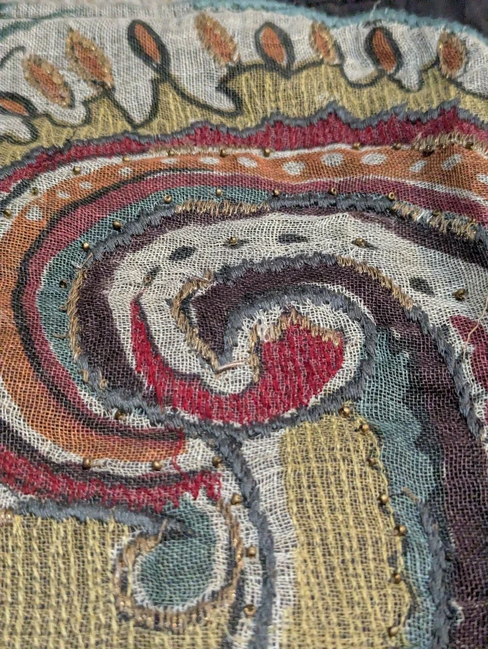 Pottery Barn Houston Paisley Pillow Cover Euro Sham Embroidered 24x24 set of 2